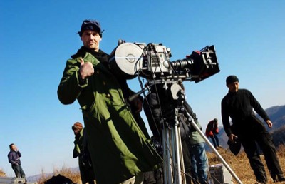  Shooting on the set of feature film GASP.  